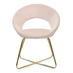 HOMLA Fotel Jared Welurowy Jasno 73X47X84 Cm