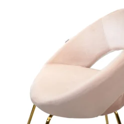 HOMLA Fotel Jared Welurowy Jasno 73X47X84 Cm