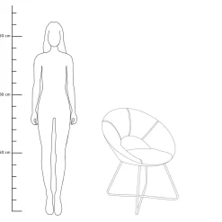 HOMLA Fotel Jared Welurowy 73X47X84 Cm