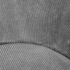 HOMLA Fotel Lunaire Obrotowy W Tkaninie Teddy Boucle Szary 86X76X87 Cm