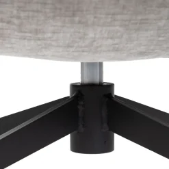 HOMLA Fotel Lunaire Obrotowy Welurowy Szary 86X76X87 Cm