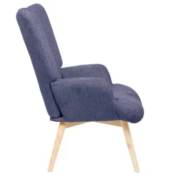 HOMLA Fotel Moss Pop W Tkaninie Granatowy 72X73X96Cm