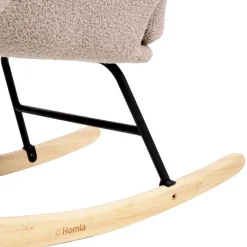 HOMLA Fotel Moss Teddy Boucle Bujany Bezowy W Tkaninie Teddy Boucle 72X73X92 Cm