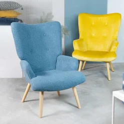 HOMLA Fotel Moss Teddy Boucle W Tkaninie Teddy