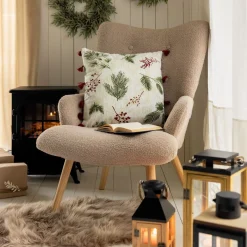 HOMLA Fotel Moss Teddy Boucle W Tkaninie Teddy