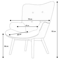 HOMLA Fotel Moss Teddy Boucle W Tkaninie Teddy