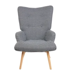 HOMLA Fotel Moss W Bialo-Czarna Pepitke 70X95Cm