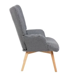 HOMLA Fotel Moss W Bialo-Czarna Pepitke 70X95Cm