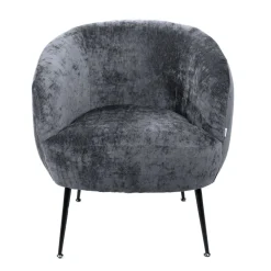 HOMLA Fotel Pallstol Szenilowy Ciemno Szary 72X70X74Cm