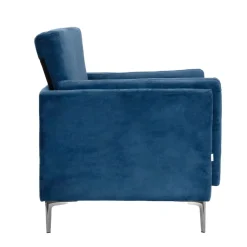 HOMLA Fotel Sametti W Tkaninie Granatowy 96X81X65 Cm