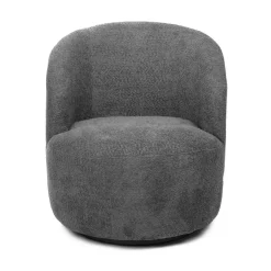 HOMLA Fotel Svingen Obrotowy Szary 65.5X77X69Cm