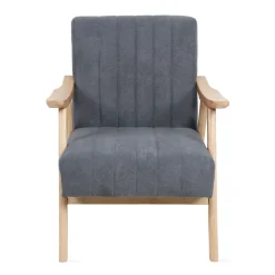 HOMLA Fotel Terra Ciemno Nogi Jasne Drewno 70X75X87 Cm