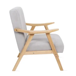 HOMLA Fotel Terra Jasno Nogi Jasne Drewno 70X75X87 Cm