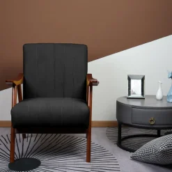 HOMLA Fotel Terra Welurowy Nogi Ciemnobrazowe 70X75X87 Cm