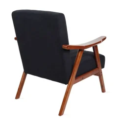 HOMLA Fotel Terra Welurowy Nogi Ciemnobrazowe 70X75X87 Cm