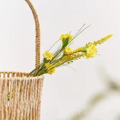 HOMLA Galazka Sztuczna Meadow Z Malymi Kwiatkami Zolta 53 Cm