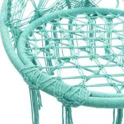 HOMLA Hustawka Circle Doira Makrama Turkusowa 82X60X115-138 Cm