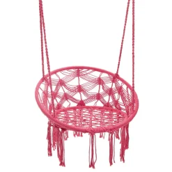 HOMLA Hustawka Circle Doira Makrama Fuksjowa 82X60X115-138 Cm