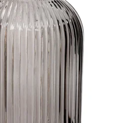 HOMLA Karafka Natia Ryflowana Z Korkiem Szara 1 L