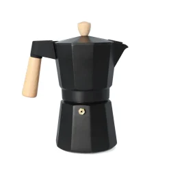 HOMLA Kawiarka Mia Mokka Czarna Z Drewnianym Uchwytem 6 Cup