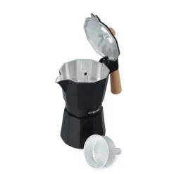 HOMLA Kawiarka Mia Mokka Czarna Z Drewnianym Uchwytem 6 Cup