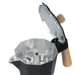 HOMLA Kawiarka Mia Mokka Czarna Z Drewnianym Uchwytem 6 Cup