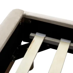 HOMLA Łóżko Karalius Welurowe Bezowe 160X200 Cm