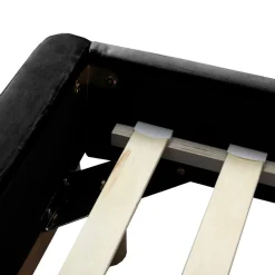 HOMLA Łóżko Karalius Welurowe Czarne 160X200 Cm