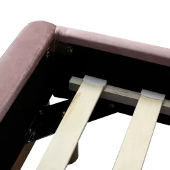 HOMLA Łóżko Karalius Welurowe Rozowe 140X200 Cm