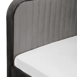 HOMLA Łóżko Karalius Welurowe Szare 160X200 Cm