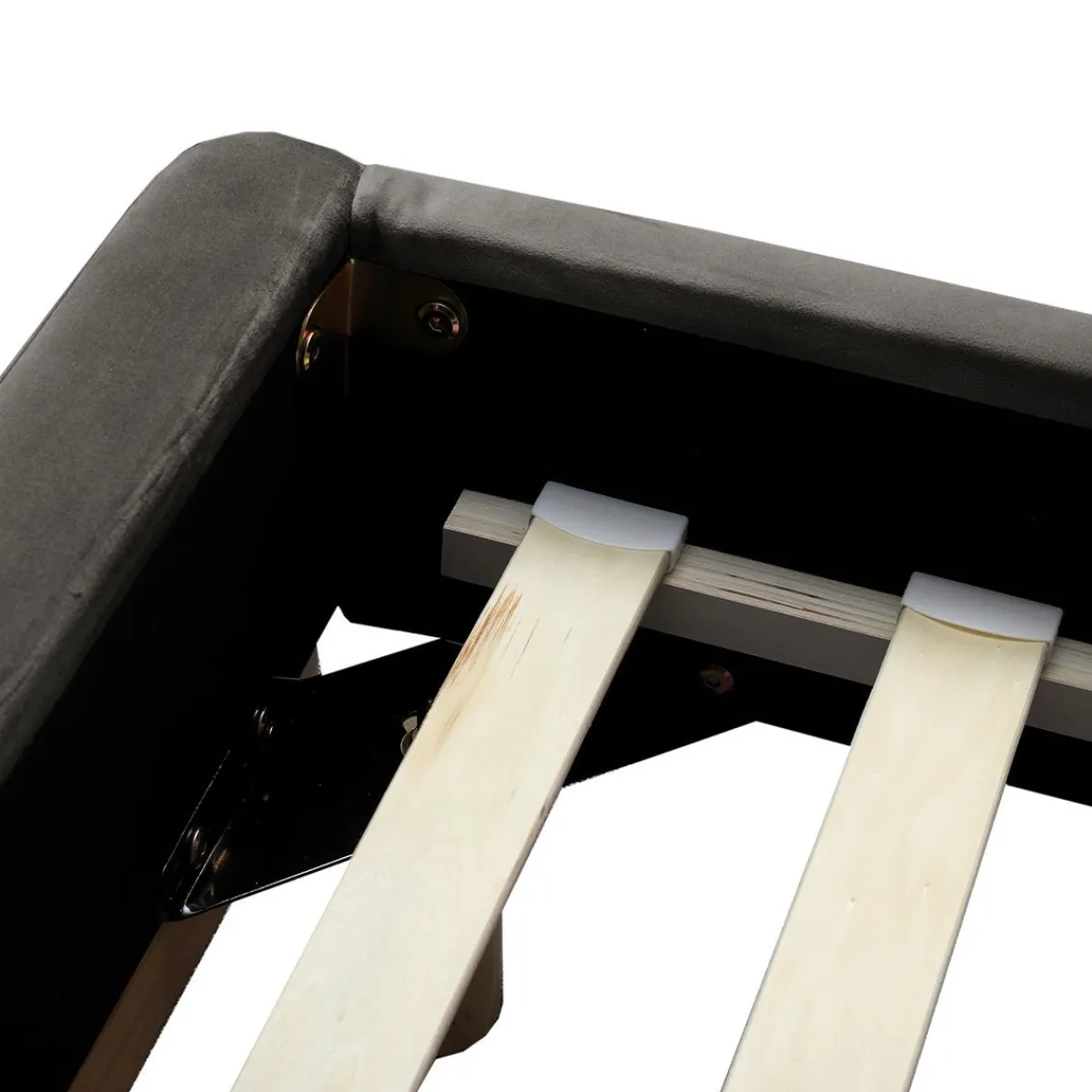 HOMLA Łóżko Karalius Welurowe Szare 160X200 Cm