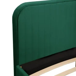 HOMLA Łóżko Karalius Welurowe Zielone 90X200 Cm