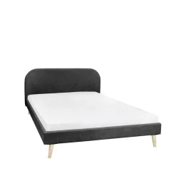 HOMLA Łóżko Venlo Czarne 140X200 Cm