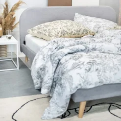 HOMLA Łóżko Venlo Szare 160X200 Cm