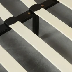 HOMLA Łóżko Ze Stelazem Aster W Tkaninie Ciemnoszare 140X200 Cm