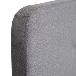 HOMLA Łóżko Ze Stelazem Mikkel Welurowe Szare 140X200 Cm