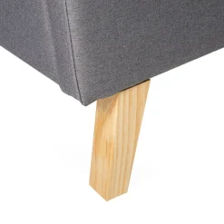 HOMLA Łóżko Ze Stelazem Mikkel Welurowe Szare 160X200 Cm