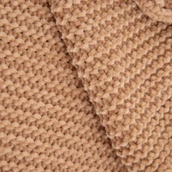 HOMLA Koc Chenille Szenilowy Bezowy 130X170 Cm