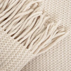 HOMLA Koc Chenille Szenilowy Ecru 130X170 Cm