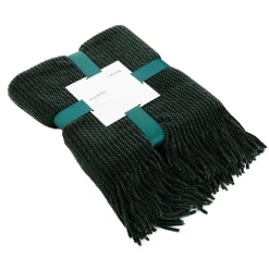 HOMLA Koc Chenille Szenilowy Zielony 130X170 Cm