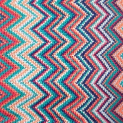 HOMLA Koc Meba W Kolorowe Zygzaki 130X170 Cm