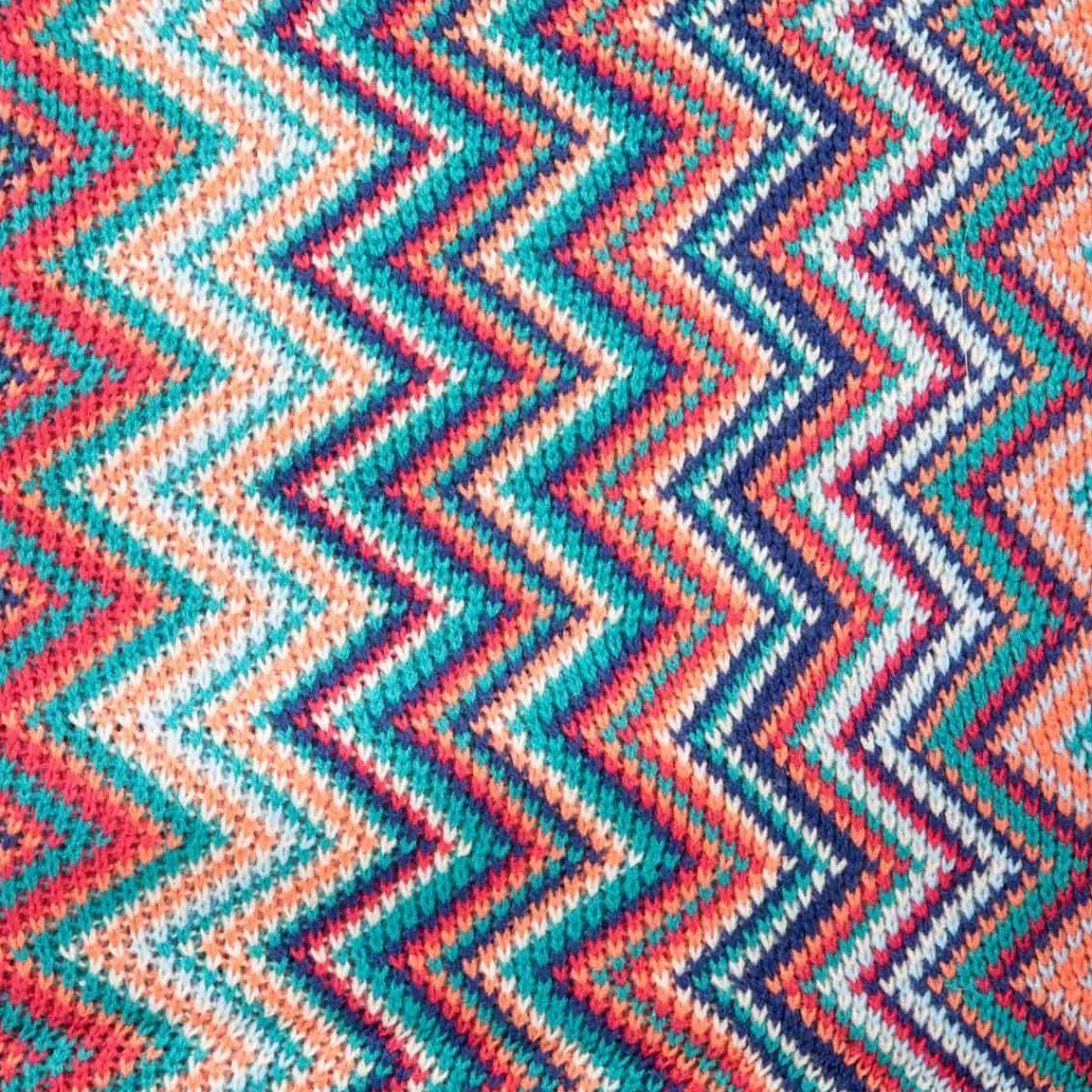 HOMLA Koc Meba W Kolorowe Zygzaki 130X170 Cm