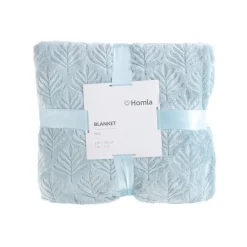 HOMLA Koc Peble Z Wytloczeniami Niebieski 150X200 Cm