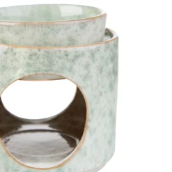 HOMLA Kominek Soleto Ceramiczny Zielony 9X9X10 Cm