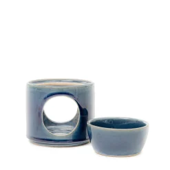 HOMLA Kominek Soleto Ceramiczny Granatowy 9X9X10 Cm