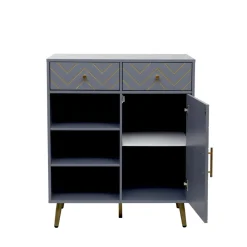 HOMLA Komoda Bodo Grafitowa Z Metalowymi Nogami 80X40X95 Cm