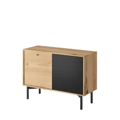 HOMLA Komoda Flow! Dab Artisan/ Czarny 102X74X41 Cm