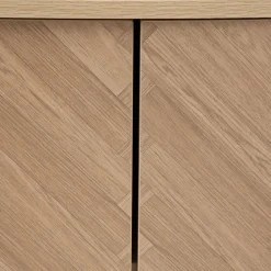 HOMLA Komoda Swen Naturalna Z Metalowymi Nogami 80X40X88 Cm