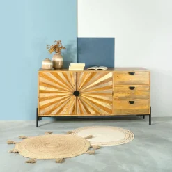 HOMLA Komoda Tropea Lite Drewno Mango Z Akacja 150X40X75 Cm