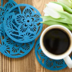 HOMLA Komplet 4 Szt. Podkladek Tonel Granatowa 11.50